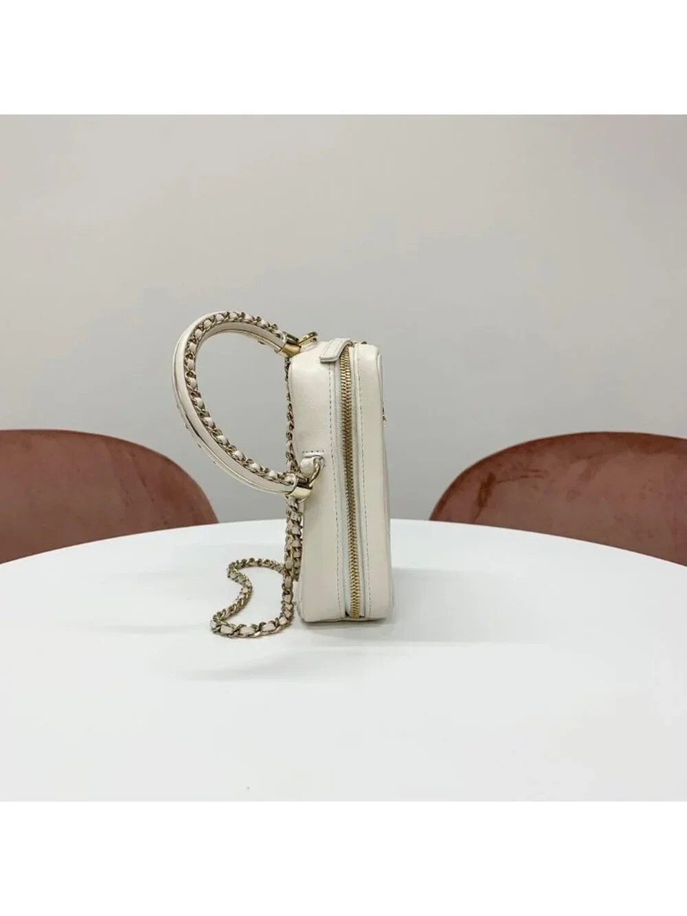 Chanel CC Logo Quilted 2-Way Shoulder Bag